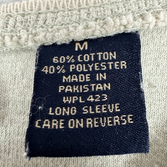 Dockers Beige Long Sleeve Mens Sweater Medium Cotton/Polyester Blend V-Neck - Picture 5 of 6